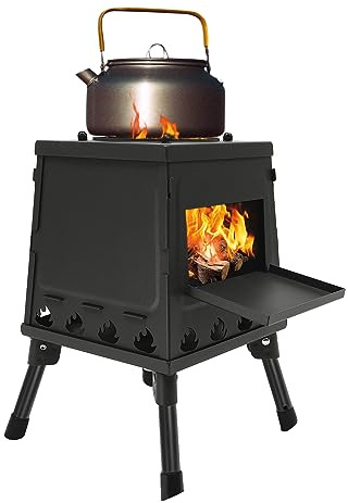 Réchaud de tente, tente de camping, poêle à bois, tente, réchaud à bois portable pour camping, poêle de jardin, tente, four d'extérieur