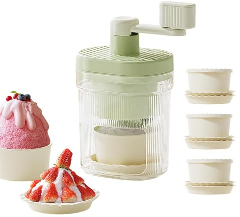 Máquina Trituradora de Hielo Manual Picadora de Hielo para Granizados y | Máquina para Postres de Hielo Picado para Hogar, Cócteles, , Bares, Cocina, Niños y Principiantes