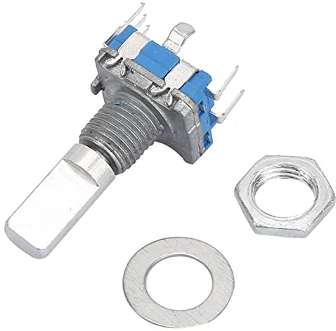 Fabater 10st EC11 Roterande Kodarkodningsbrytare 5-stifts Digital Potentiometer, 30 Mm Axel 360 Graders Rotation med Strömbrytare för Ljudinstrumentering Electronics