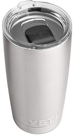 YETI Rambler 20 oz Tumbler, Stainless Steel, Vacuum Insulated with MagSlider Lid, Stainless
