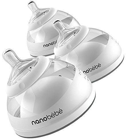 Nanobébé, Biberónes Pro-Lactancia, 3Pack, 150ml. / 5Oz., Color Gris