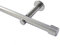 HUGG Gardinenstange Cap (vm.77) Ø 16mm, Wandmontage, Edelstahl-Optik - 140 cm