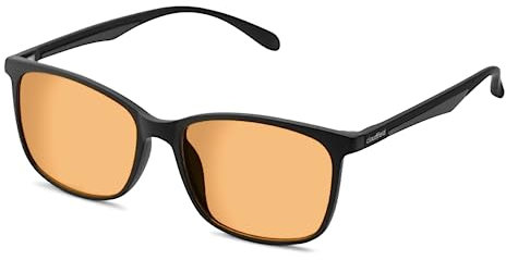 cloudfield Blue-Light-Blocking-Brille für Männer und Frauen - Anti-Blaue-Strahlen-Brille für Gamer - Geeignet für alle, die zu Hause arbeiten und studieren (Amber)