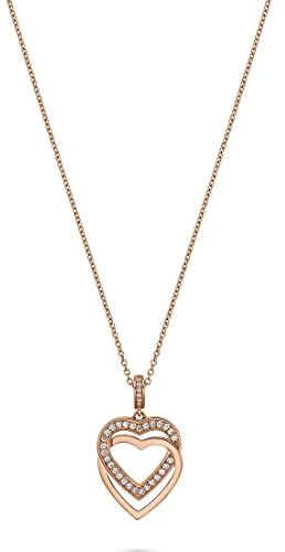 JETTE Damen-Kette 925er Silber 39 Zirkonia One Size, Roségold 32018216