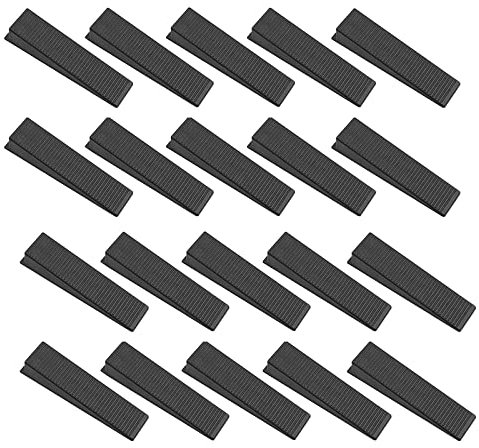 XNJIHWA 20Pcs Cales de Nivellement en Plastique Cales de Nivellement de Sol Cale pour Carrelage Réutilisables pour Carrelage,Sol,Réglage Mural,Clôtures,8.7 * 2.1 * 1.5cm,Noir