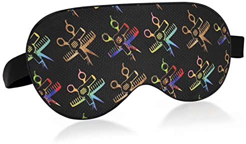 Unisex Sleep Eye Mask Tijeras Peine Estilista Night Sleeping Mask Cómodo Eye Sleep Shade Cover