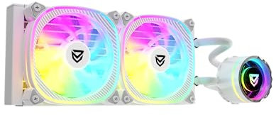 Nfortec Atria X refrigeración líquida CPU 240mm ARGB 240W compatible Intel AMD color blanco