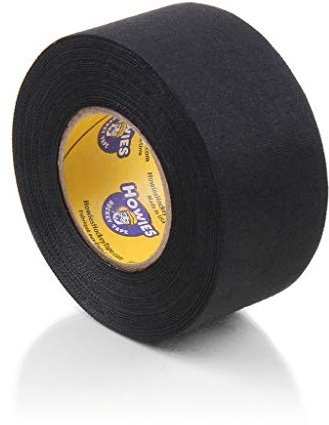 Howies Black Hockey Tape | 1.5 Black Cloth Stick & Bat Tape for Hockey, Lacrosse, Baseball, Sports | 2 Pack | Strong Grip, Durable, Long-Lasting | Made in USA