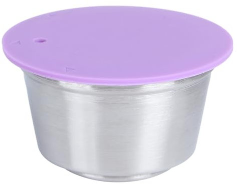 Taza de Cápsulas de Café Recargables, Cápsulas de Reutilizables Cápsulas Reutilizables de Acero Inoxidable Cápsulas de Café Recargables Compatibles con (PURPLE)