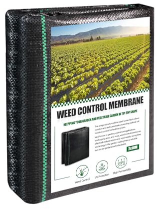 Flow fire Unkrautvlies 90g/m², 2 X10 m Wasserdurchlässige Unkrautfolie, Unkrautflies für Garten