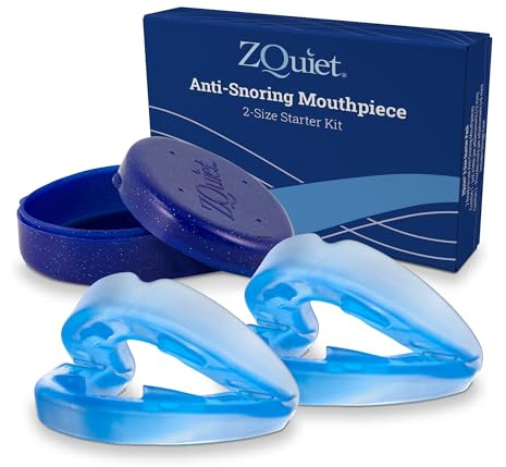 ZQuiet Anti-Snoring Starter Pack with 2 Mouthpieces, Complimentary Storage Case – FDA-Cleared Snore Stopper for Men & Women, Adjustable Comfort, BPA-Free, Non-Invasive, Sleep Aid for Snoring