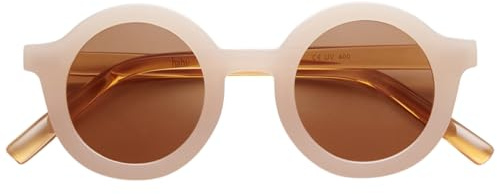 BABYMOCS Lunettes de Soleil Enfant 1,5-7 ans | Bioplastique Recyclé et Protection UV400 100% | Lunettes de Soleil Rondes Pour Garçons et Filles, Sans BPA | Fait main - Design suédois