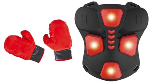 Chest Guard,Interactive Lighted Jacket with Gloves | Children Boxing Protective Gear | for Play Home Training Lifestyle Indoor Game Activity Family Exercise Competition