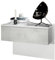 Vladon Nachttisch Sleep, Made in Germany, Nachttischschrank mit Schublade zur Wandmontage, Weiß matt/Beton Oxid-Optik (60 x 46 x 35 cm)