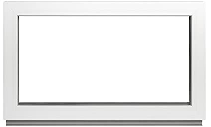 Ventana de plástico para ventana de sótano, 85 x 50 cm, color blanco, doble acristalamiento, para jardín, garaje, ventana, de plástico premium, ancho x alto: 850 x 500 mm