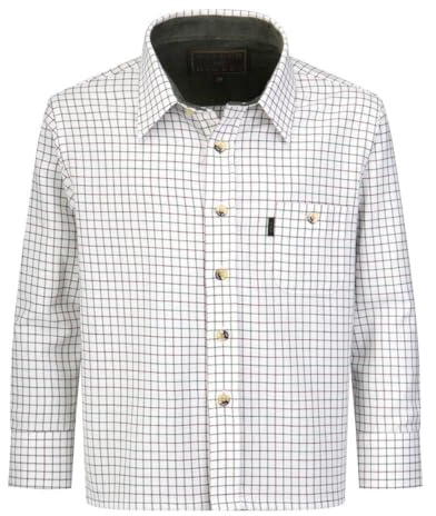 WALKER AND HAWKES - Kids' 100% Cotton Mickleton Country Shirt - Green - 34 (13/14 Years)