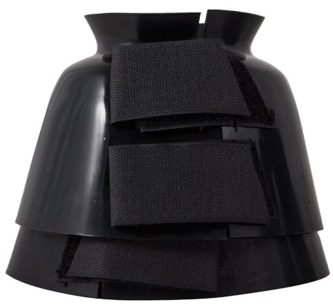 Dura-Tech EZ Clean Bell Boot | Color Black | Size Large | Ultimate Horse Hoof Protection | Ideal for Trailering, Turnout & Performance | Durable & Secure Design