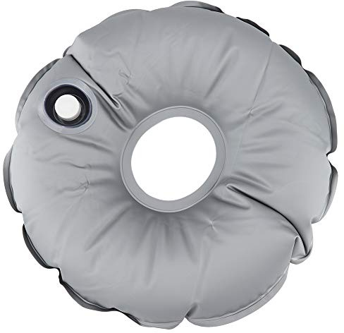 Jenngaoo Base per Ombrellone Rotonda in PVC con Sacca d'Acqua da 7KG, Pieghevole e Portatile per Esterno, Giardino, Spiagge, Terrazze