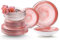konsimo Geschirr Set Kombi 6 Personen – LINARI Teller Set Modern 18 Teilig – Tafelservice - Service & Geschirrsets - Kombiservice 6 Personen - Service Set für Familie - Geschirr Bunt – Essgeschirr