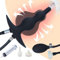 Aufblasbare Analplugs mit Pumpe und Analdusche, Silikoneinläufe, BDSM-Analsex, Dilatatoren, Prostatastimulation, vaginale Analdildos, Analsexspielzeuge Schwarz