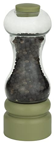 Grunwerg SP-110GN Salt or Pepper Mill, Plastic, Olive Green