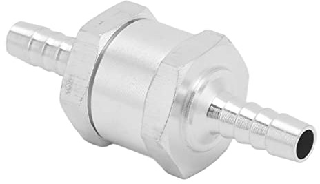 Backventil, 0,2-6 bar aluminiumlegering envägskontrollventil, universell bränsleledning backventil för bensin, biodiesel, vatten, kylmedel, olja, luft/vakuum (6 mm)