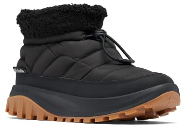 Columbia Women's Snowtrot Shorty Snow Boots, Black/Sea Salt, 6.5 Wide