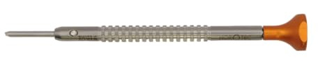 Horotec MSA01.214 - Klockskruvmejsel, T-formad kropp och veke i rostfritt stål, kullager-aluminiumhuvud - tillverkad i Schweiz (1,80 mm)
