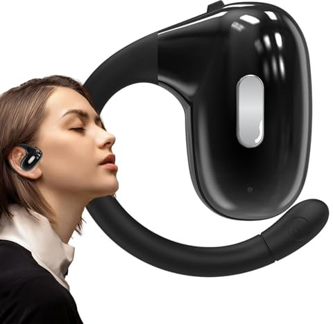 Cuffie senza fili con riduzione del rumore – Cuffie con chiarezza audio migliorata, contorni auricolari senza fili | Cuffie a conduzione ossea 5.4 dal design aperto, autonomia di battere