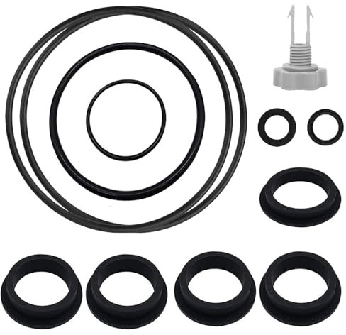DAZZTIME Arandelas de Goma,12 Piezas Juntas Tóricas de Repuesto,Kit de Arandela de Piscina y Anillo,Accesorios para Bomba de Filtro de Arena Intex,Accesorios de Piscina,para Piscina Intex de Goma