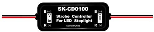 jiyaohui Modulo di Lampeggiante di Luce Freno Controller di Stroboscopio per Lampada di Luce Stop Freno LED Auto 12V-16V LED Flash Tail Stop, SK-CD0100