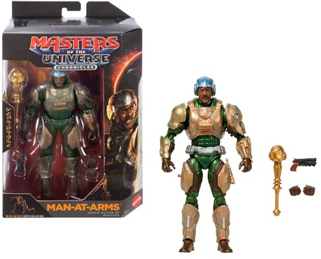 Masters of the Universe Action Figure Chronicles Man-At-Arms, 6.5 Inch Scale 2026 Movie Accurate Duncan Royal Guard, 30 Points Articulation, Idris Elba