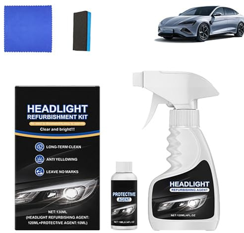 Ripristino fari, kit fluido per ripristino fari automobilistici Delighteal, detergente multifunzionale per lucidatura auto, rinnovamento del rivestimento idrofobico migliorato (1)