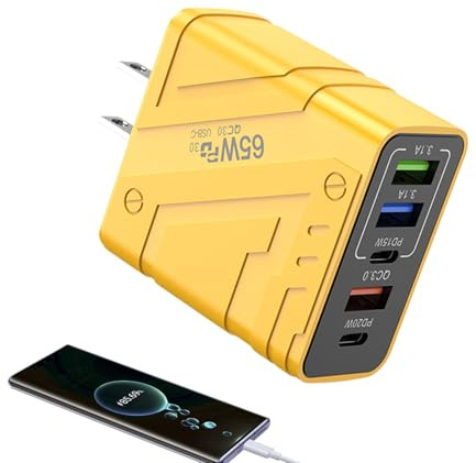 Chargeur mural rapide, protection contre les surtensions multiports, bloc adaptateur d'énergie, chargeur mural type C, pour la maison, le bureau, les voyages et les voyages d'affaires