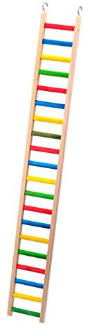 HappyBird | Holzleiter für Papageien - 120 cm | XXL Kletterleiter, Vogelleiter