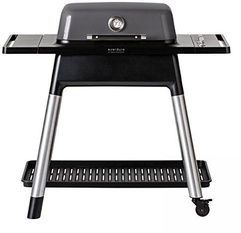 Barbecue Everdure a Gas FORCE™ by Heston con 2 fuochi colore Grafite con termometro integrato, ruote e manopole resistenti
