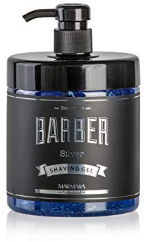 BARBER MARMARA Shaving Gel SILVER - Herren Rasiergel Transparent 1000ml - für eine präzise Rasur der Bartkonturen (SILVER)