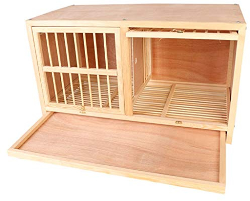 DXIUMZHP Bird Cage Solid Wood Nest Box Pigeon Pairing Cage Racing Homing Pigeon Nest Supplies The Design of The Door Rotating Door Bolt(Color: Brown, Size: 603035 cm)