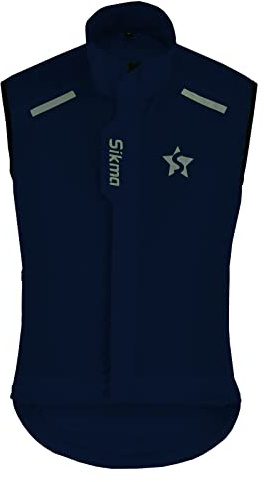 Sikma Herr dam cykelväst dusch vindtät löpning unisex HI-VIZ väst cykeljackor, marinblå, XXL