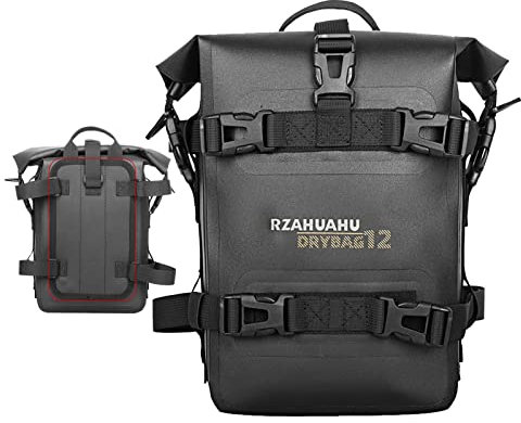 Rosixehird Borsa per paraurti per moto, 4L laterale anteriore impermeabile per coda forcella universale per motore baule portapacchi posteriore