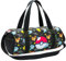 Pokemon Sporttasche Kinder - Pikachu Reisetasche Kinder Großes Hauptfach Sportbeutel Kindertaschen für Mädchen und Jungen (Schwarz, Mehrfarbig)