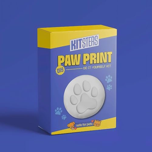KITSTERS DIY Paw Printing Kit for Cats & Dogs | Keepsake Paw Prints of Little Fur Babys' | Fun Activity for Pet Parents | Memories - Art & Craft - Mould Cast - Epoxy Resin - Video Workshop Included