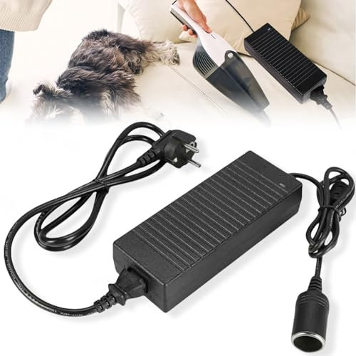 GBKDQQ Adaptador de corriente para coche, convertidor de tensión de 230 V a 12 V, 180 W/15 A, adaptador de corriente con encendedor de cigarrillos, adaptador de CA a CC para frigorífico, aspiradora de
