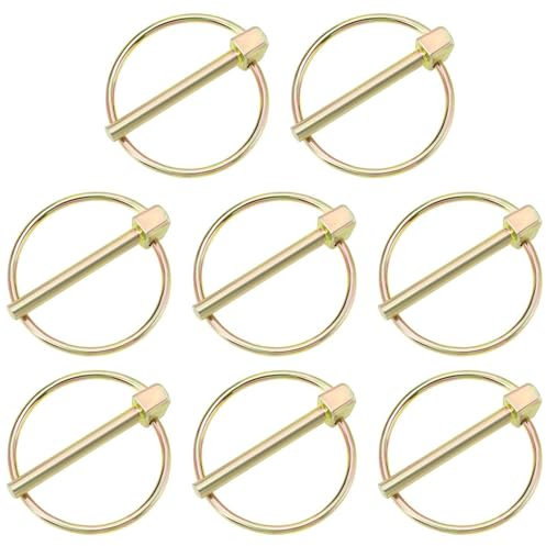 QZKJQDD Lot de 8 goupilles pliantes 6 mm x 45 mm - Galvanisé - Goupille de serrage rapide - Pour tracteurs, camions, remorques agricoles, tondeuses à gazon