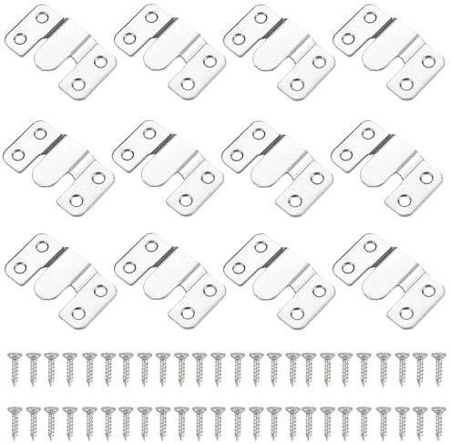 12 Pièces Support Montage Encastré Dissimulé, Supports Suspension Emboîtement Robuste, Connecteur de Meubles, Matériel Suspension Mural Acier Inox Suspendu pour Photos, Miroirs, Sffichage d'image