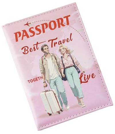 Passportfodral För Resor PU-Läder Passfodral | Par Tillbehör Kreditkort Bordningskort Plånbok För Kvinnor Utomlands Barn Familjeresor
