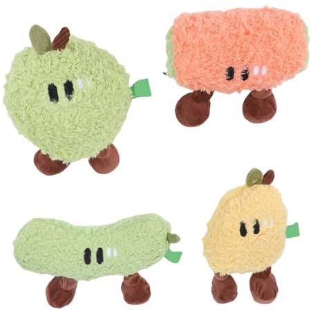 Haofy Jouet à Mâcher pour Chat avec Son froissé, Jouet en Peluche à l'herbe à Chat avec Aide à la Dentition et Couineur Interactif, pour Chaton 4 Pièces pour d'intérieur pour Stimuler la curiosité