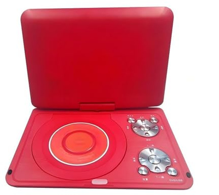 Mobil DVD-spelare, 9 Bärbar DVD-spelare 7 Vridbar skärm och dubbla högtalare hög upplösning(Pink)