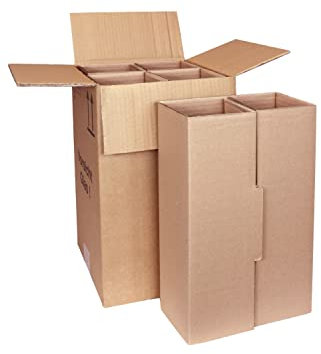 smiley pack Flaschenversandkarton für 4 Flaschen inkl. Einlage Wein Sekt Spirituosen Saft Magnum Gin PTZ Weinkarton DHL UPS DPD Hermes Weinversandkarton Flaschenkarton (10)