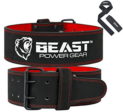 Weight Lifting Belt for Men & Women - Powerlifting Belt Back Support for Weightlifting, Powerlifting, Strength Training, Squat and Deadlift FREE STRAP